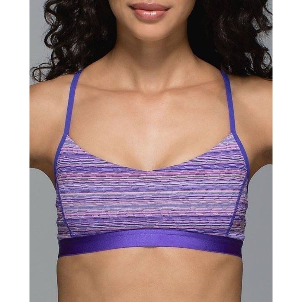 Lululemon Wanderlust Shala Bra Space Dye Twist Iris Flower Pink 6